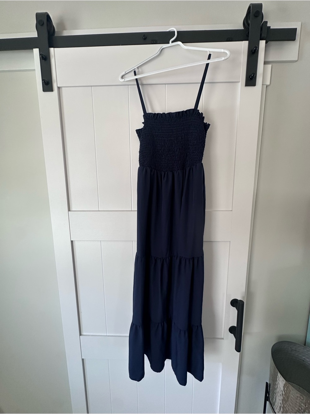 SHEIN Navy Blue Lightweight Dress with Smocked Detail